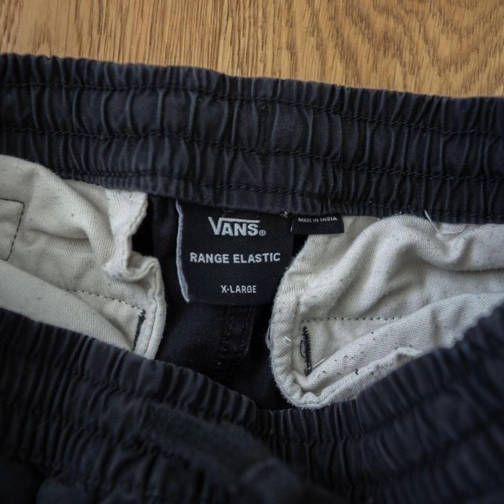 Black Vans Range Elastic Waist Pants Size XS - Picture 6 of 7